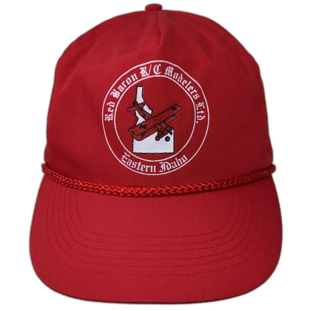 OTTO 5 Panel Red Hat One Size Slideback Red Baron RC Modelers Eastern Idaho Rope